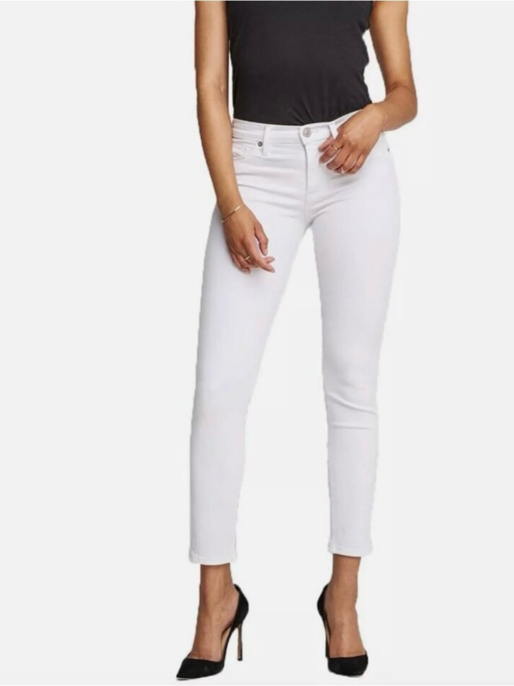 Hudson Jeans White Ankle Slim Crop